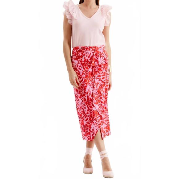 NEW TYLER BOE josephine wrap skirt in multi